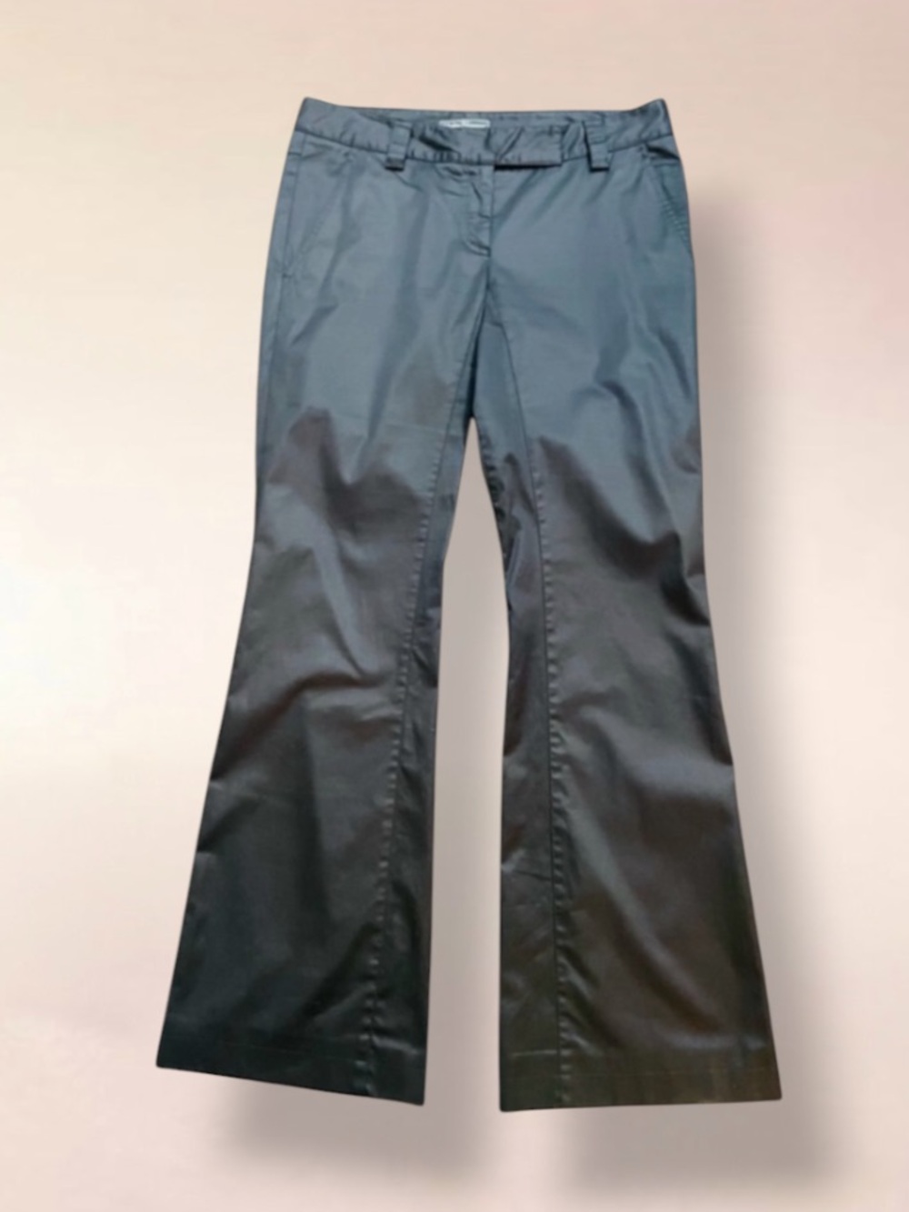 SALVATORE FERRAGAMO
BLACK COTTON SPANDEX PANTS SIZE 44